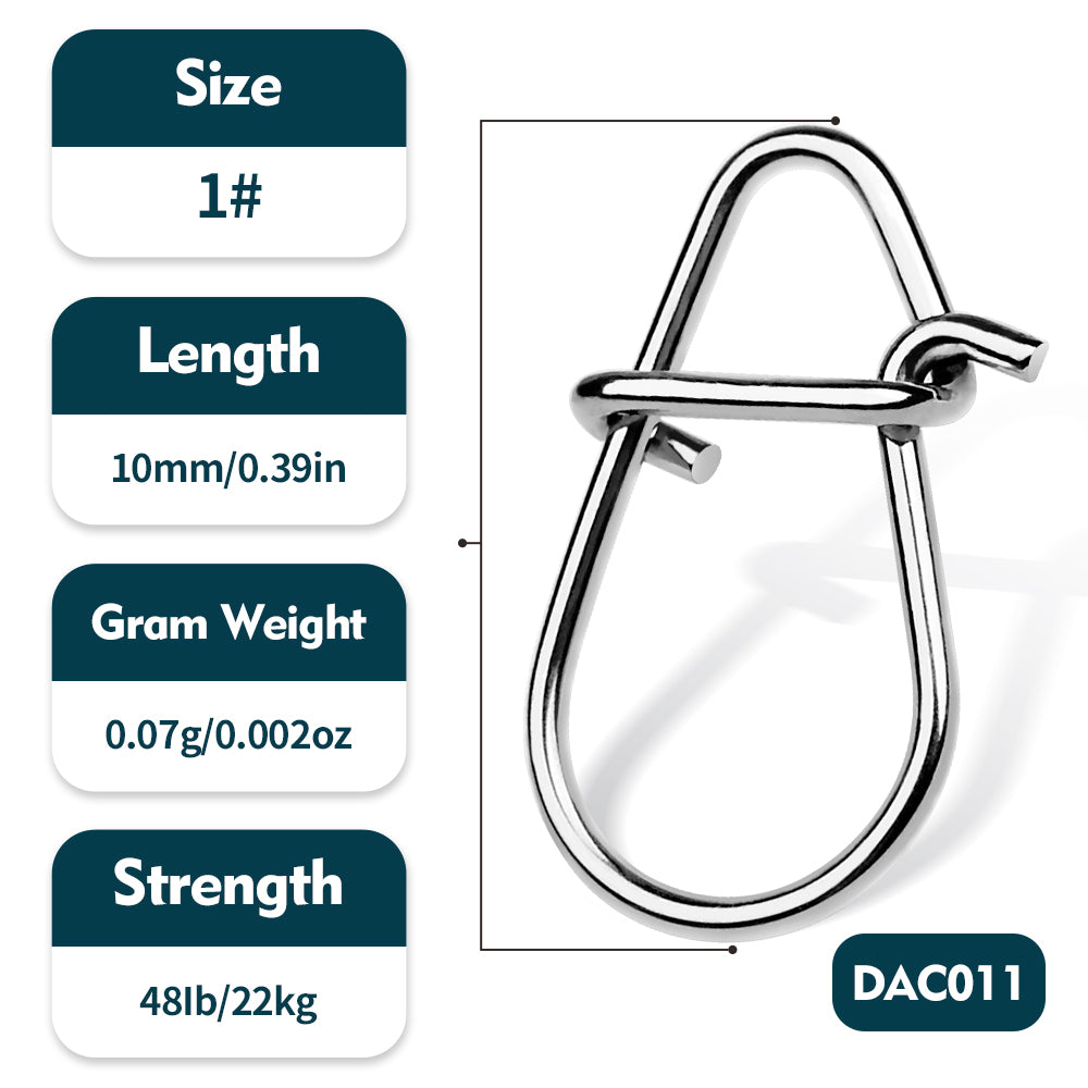 PROBEROS Gourd Pin Stainless Steel Lure Reinforced Pin Fishing Bait Hook Connector Reinforced Pin Fishing Accessories 200pcs