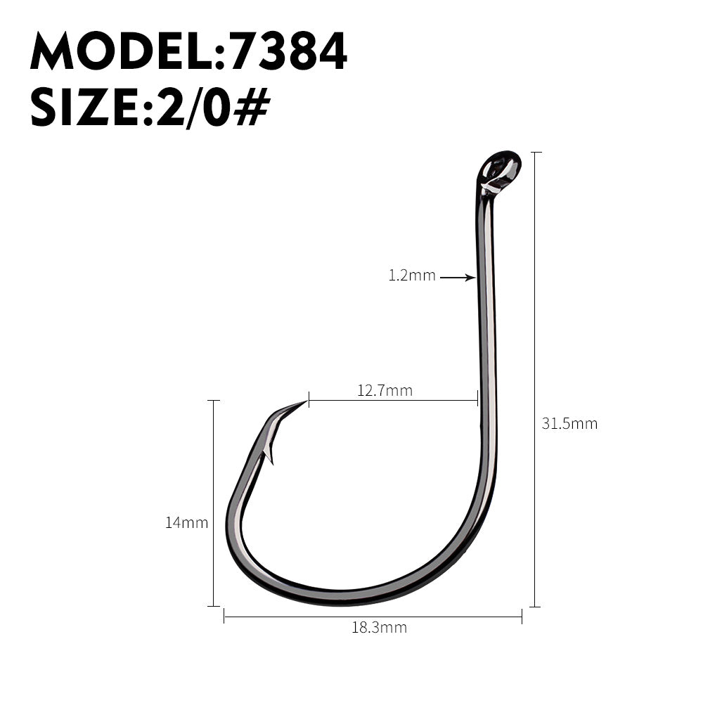 PROBEROS 100pcs High Carbon Steel Octopus Hooks Strong Pulling Force Sharp fishing Hooks