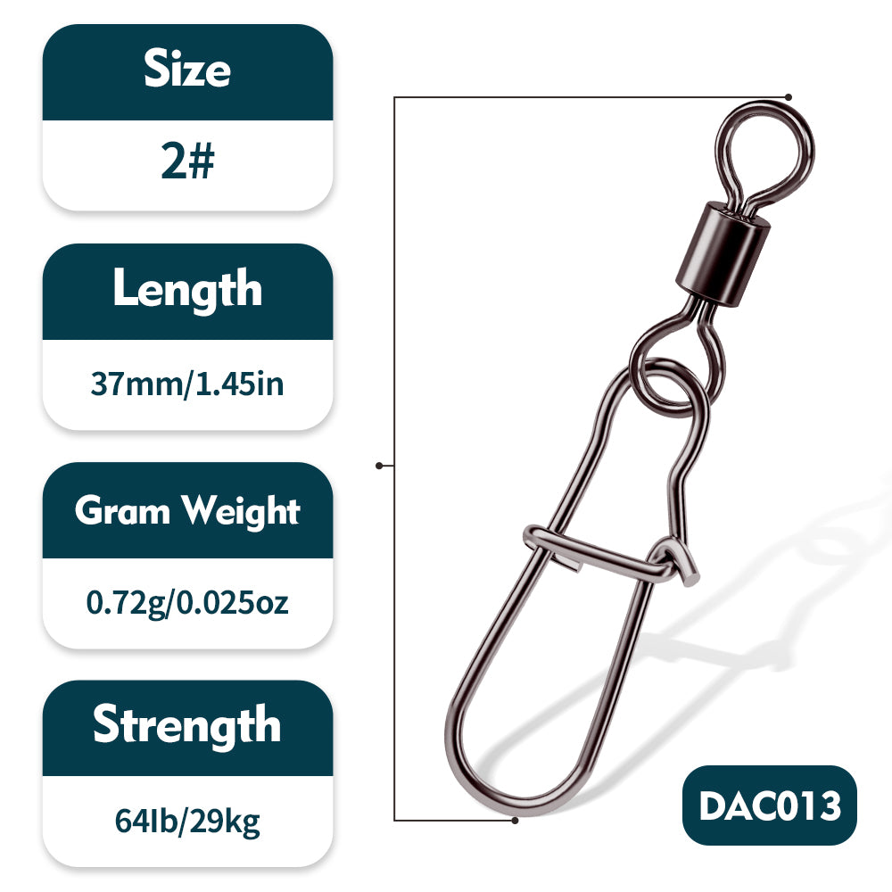 PROBEROS American Swivel Ring Reinforced Pin Figure 8 Ring Connector Figure 8 Ring Quick Swivel Hook Fishing Accessories 200pcs
