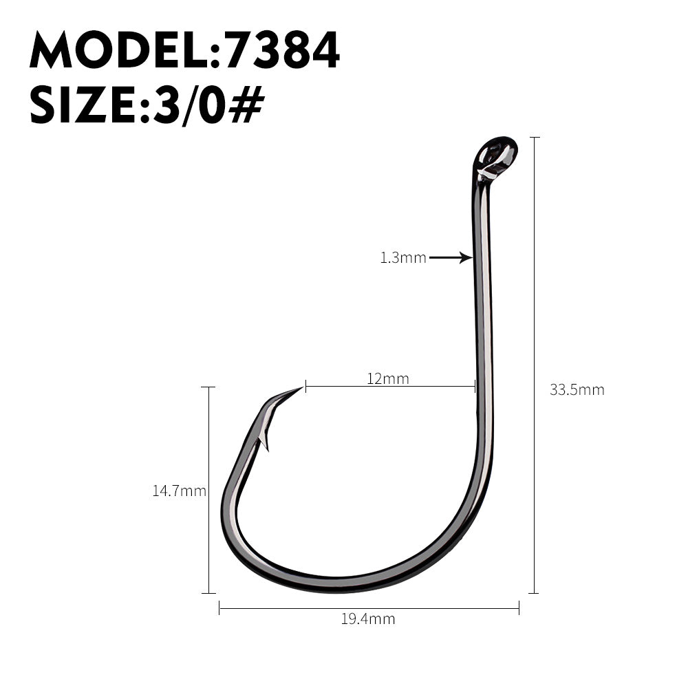 PROBEROS 100pcs High Carbon Steel Octopus Hooks Strong Pulling Force Sharp fishing Hooks