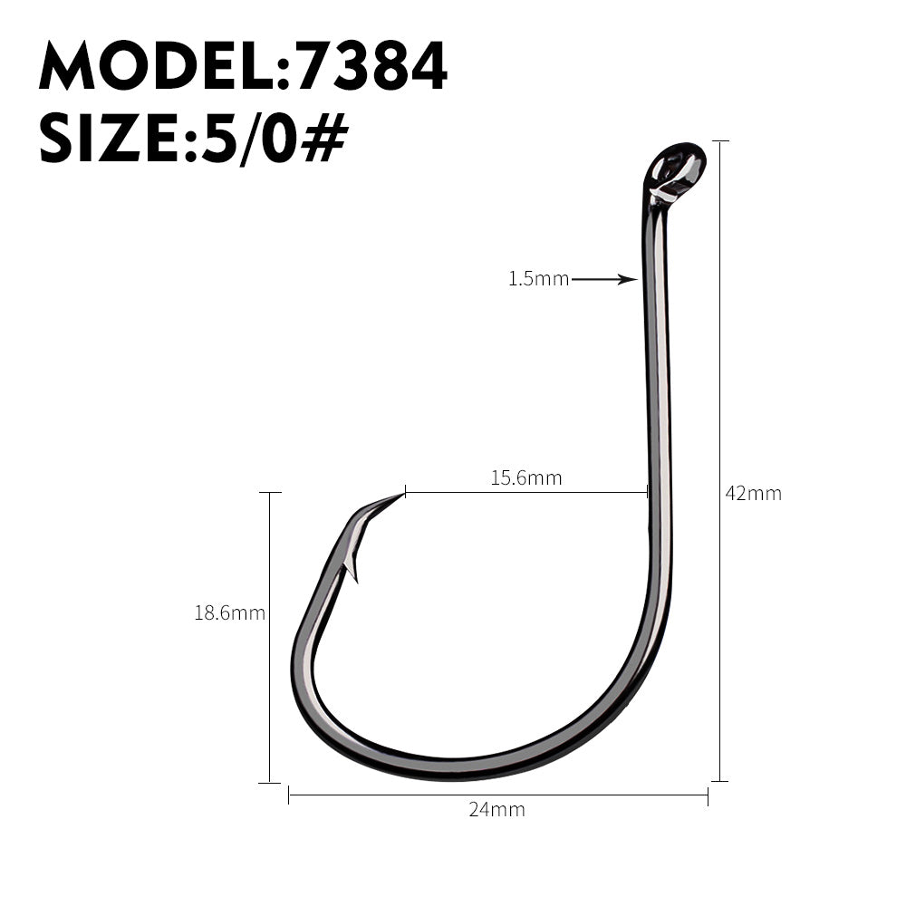 PROBEROS 100pcs High Carbon Steel Octopus Hooks Strong Pulling Force Sharp fishing Hooks