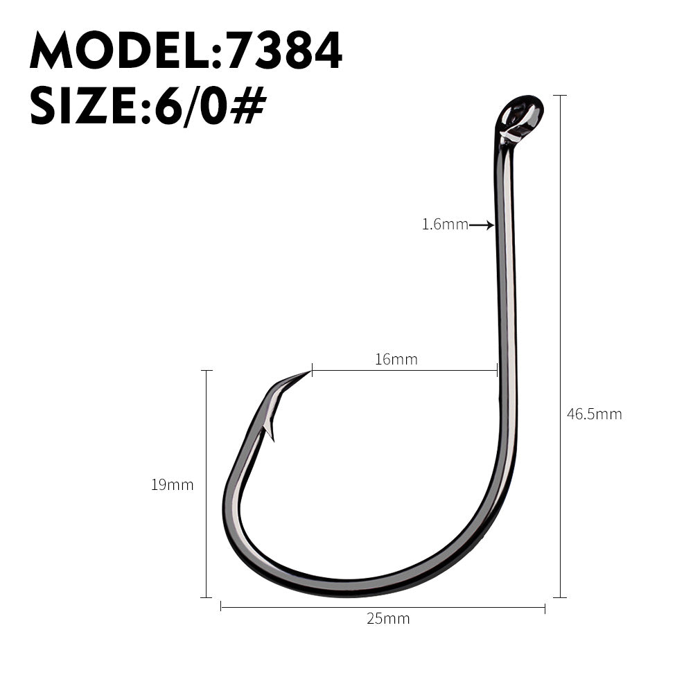 PROBEROS 100pcs High Carbon Steel Octopus Hooks Strong Pulling Force Sharp fishing Hooks