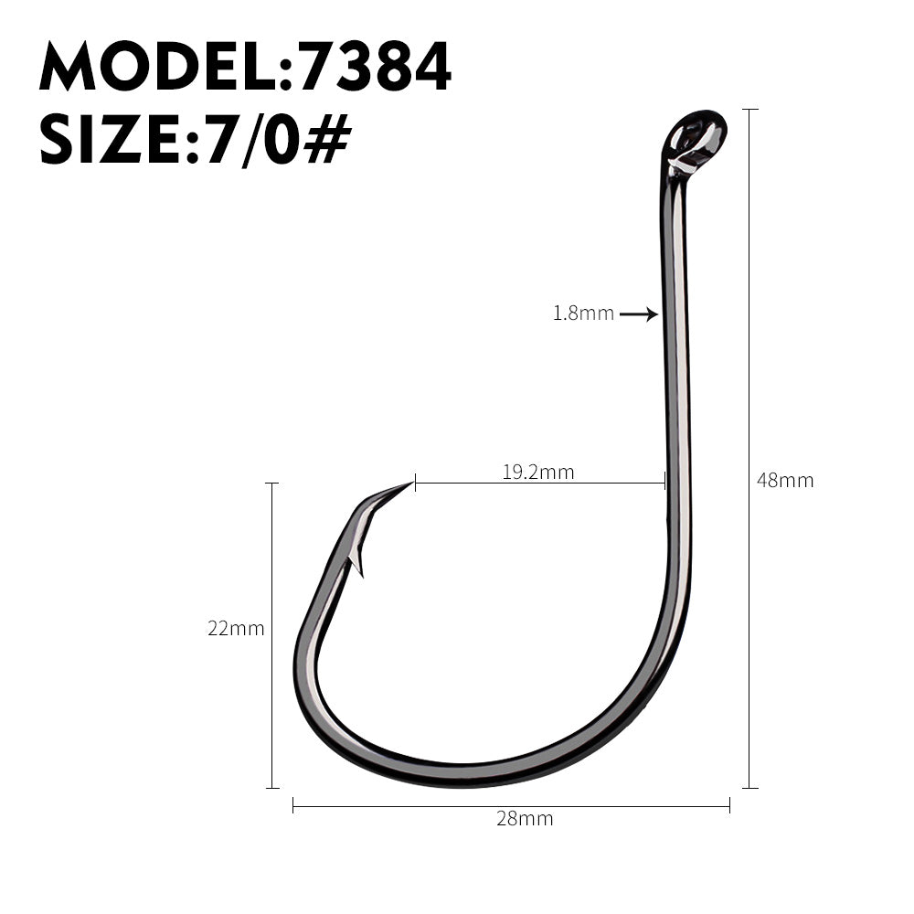 PROBEROS 100pcs High Carbon Steel Octopus Hooks Strong Pulling Force Sharp fishing Hooks