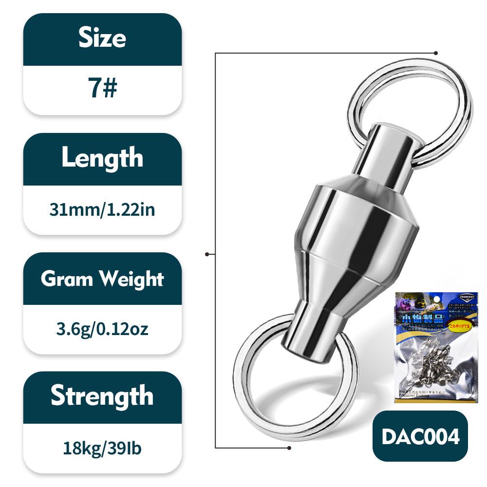 PROBEROS double-ended double-ring bearing swivel high-speed swivel connector Big thing figure eight ring strong tensile stainless steel figure 8 ring 50pcs