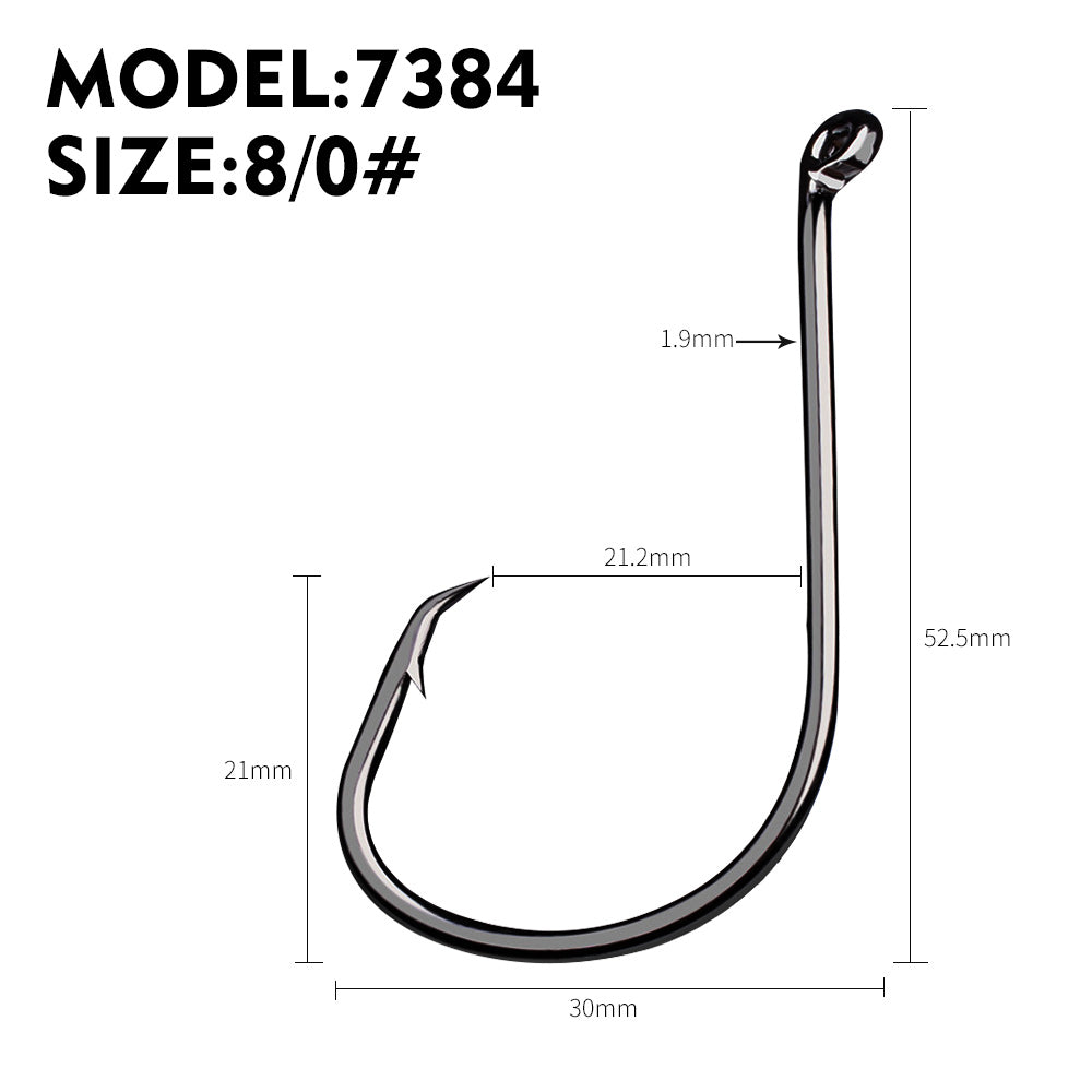 PROBEROS 100pcs High Carbon Steel Octopus Hooks Strong Pulling Force Sharp fishing Hooks
