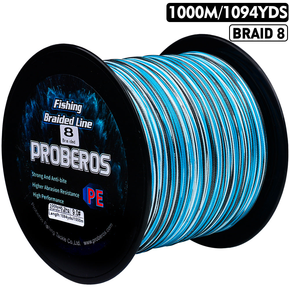 PROBEROS 1000m Braided Fishing Line 8 Strand HYPERDIMENSIONAL SNARE: Wormhole Filament PE Line