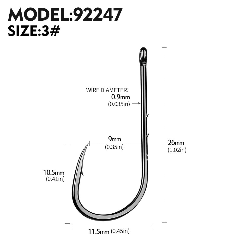 PROBEROS 100pcs barbed fishing hook for salt water with high carbon steel suitable for fishing dayu11 freshwater fish hook