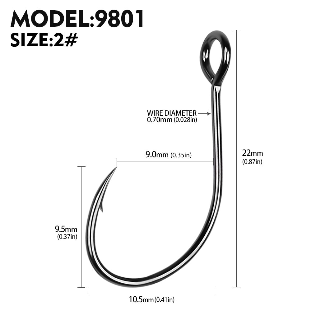 PROBEROS 100pcs High Strength and Corrosion Resistant Fly Fishing Hooks for Saltwater and Freshwater Fishing - High Carbon Steel fishhook