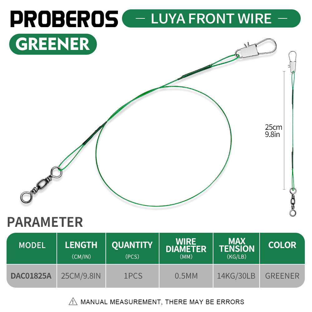 PROBEROS Lure Front Wire Anti-Bite Wire with Pin Splayed Figure-of-Eight Ring Wire Leader Lure Fishing Tackle Accessories 200pcs