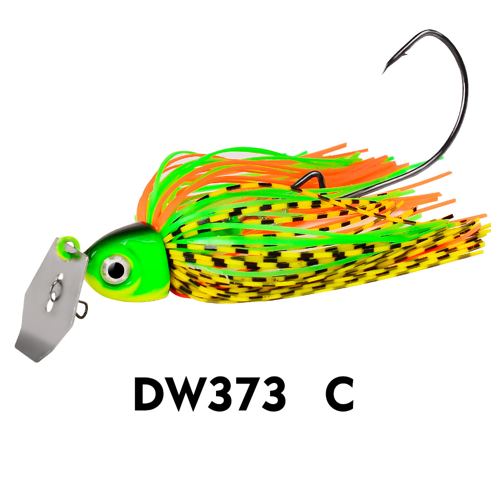 proberos 6pc Fishing Lures 3pcs 7cm 10g Blade Metal Bait With Rubber Skirt Artificial Wobbler Buzzbait Jigging Lure Spinner Bait