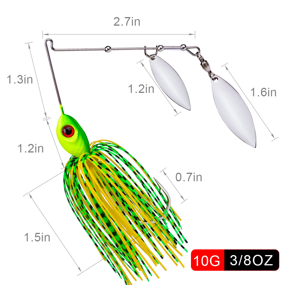 PROBEROS 5pc 17G 21G 1pc Fishing Lure Chatter Bait Spinner Wire Bait Weedless Buzzbait Wobbler For Bass Pike Walleye Fish