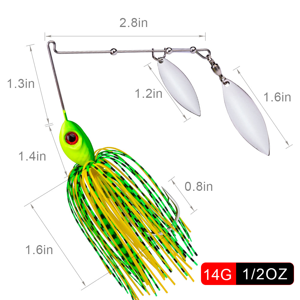 PROBEROS 5pc 17G 21G 1pc Fishing Lure Chatter Bait Spinner Wire Bait Weedless Buzzbait Wobbler For Bass Pike Walleye Fish