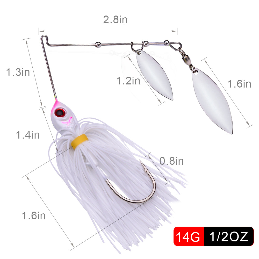 PROBEROS 5pc 17G 21G 1pc Fishing Lure Chatter Bait Spinner Wire Bait Weedless Buzzbait Wobbler For Bass Pike Walleye Fish