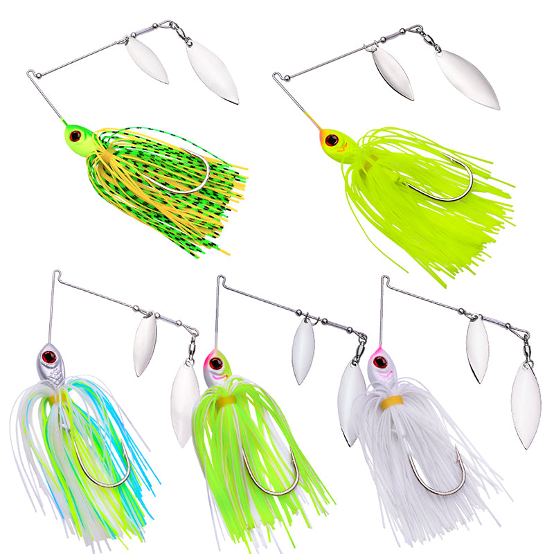 PROBEROS 5pc 17G 21G 1pc Fishing Lure Chatter Bait Spinner Wire Bait Weedless Buzzbait Wobbler For Bass Pike Walleye Fish