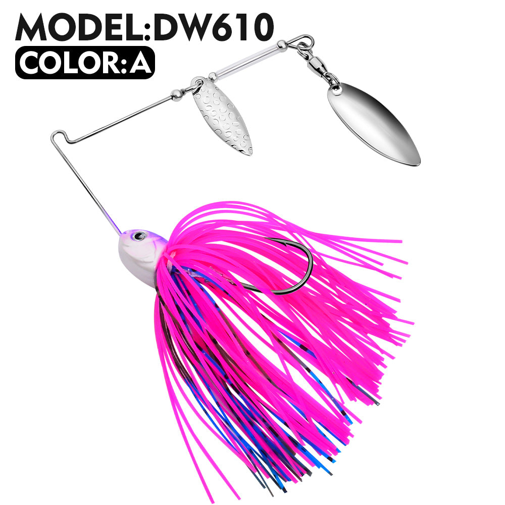 PROBEROS 5pc New Bearded Man Lure Bait Tassel Anti-hanging Bottom Bionic Bait 3D Eyes Spinner Bait Wholesale
