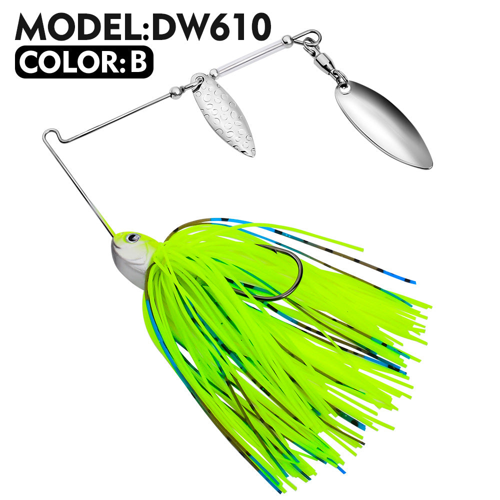 PROBEROS 5pc New Bearded Man Lure Bait Tassel Anti-hanging Bottom Bionic Bait 3D Eyes Spinner Bait Wholesale