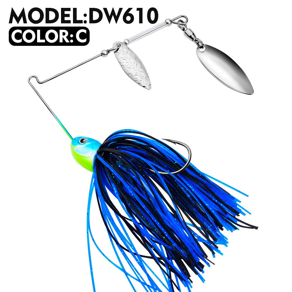 PROBEROS 5pc New Bearded Man Lure Bait Tassel Anti-hanging Bottom Bionic Bait 3D Eyes Spinner Bait Wholesale