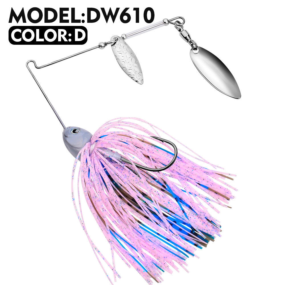 PROBEROS 5pc New Bearded Man Lure Bait Tassel Anti-hanging Bottom Bionic Bait 3D Eyes Spinner Bait Wholesale