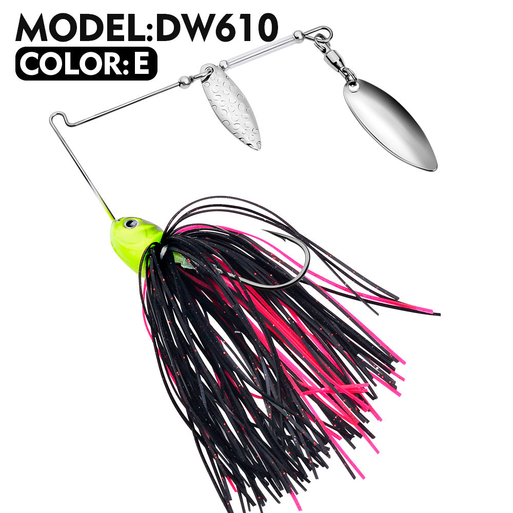 PROBEROS 5pc New Bearded Man Lure Bait Tassel Anti-hanging Bottom Bionic Bait 3D Eyes Spinner Bait Wholesale