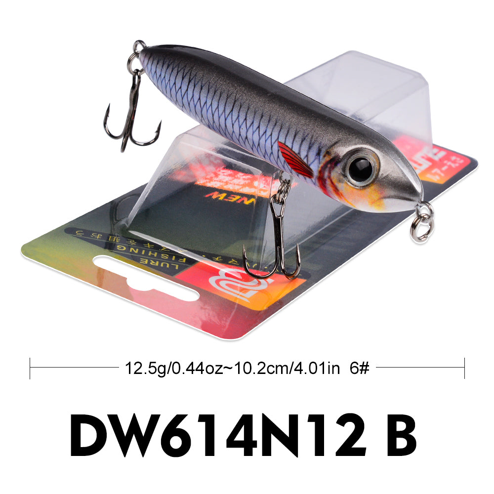 PROBEROS 5PC Top Water Pencil Lure Artificial Hard fishing Baits Wobbler Water Surface Fish Leurre 12g/10.2cm,26g/13.5cm 1PC