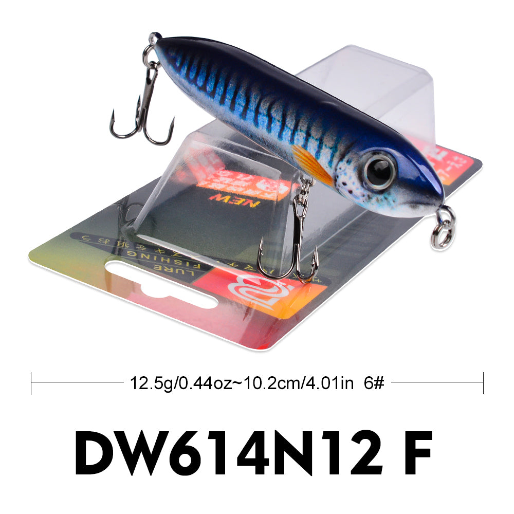 PROBEROS 5PC Top Water Pencil Lure Artificial Hard fishing Baits Wobbler Water Surface Fish Leurre 12g/10.2cm,26g/13.5cm 1PC