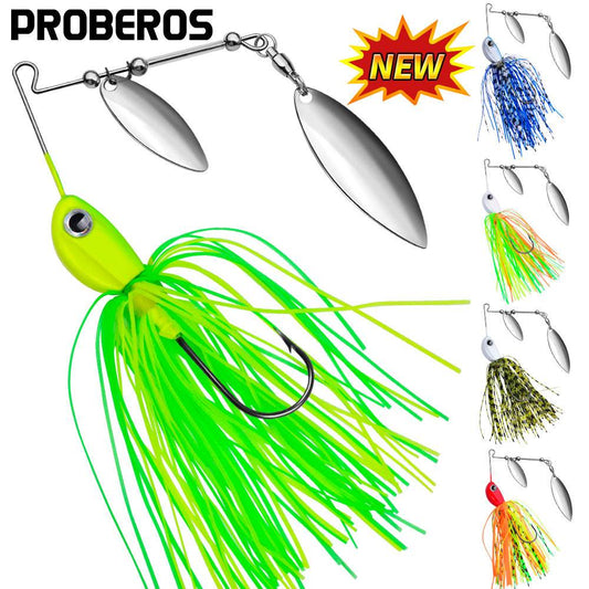 PROBEROS 5PC Spinner Bait 10/14g Metal Lure Hard Fishing Lure Spinner Lure Biomimetic Spinnerbait Pike Swivel Fish Tackle Wobbler Fishing - Proberos