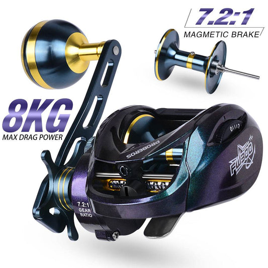 PROBEROS® Metal Fishing Reel Max Drag 5+1 Ball Bearing Metal Handle Grip Saltwater Wheel for Fishing Pesca Accessories - Proberos