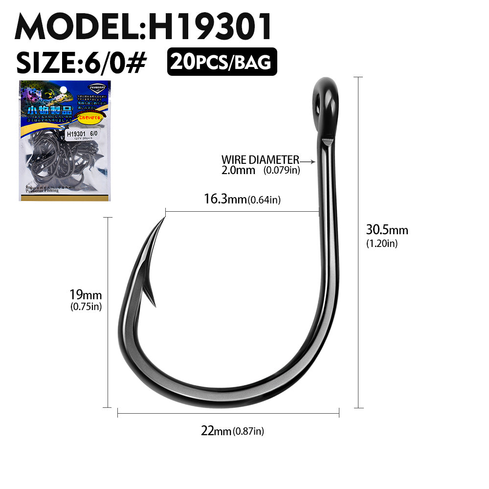 PROBEROS 10Pcs Thick High Carbon Steel Fishhook Lron Hook With Barb Hook for Haihu River Fishing Gear Accessories Wholesale