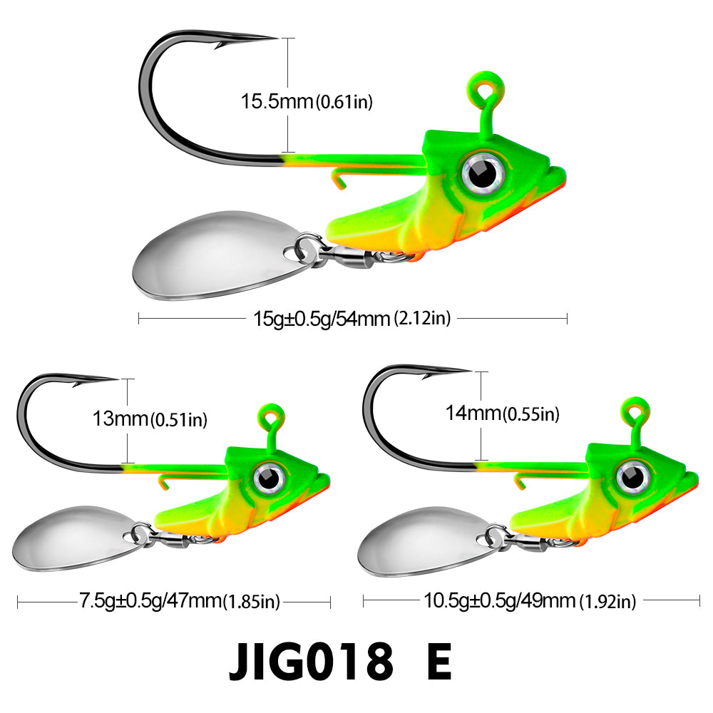 PROBEROS 5Pcs Saltwater Lead Jig Hooks 7g-15g High Carbon Steel Fishing Hooks