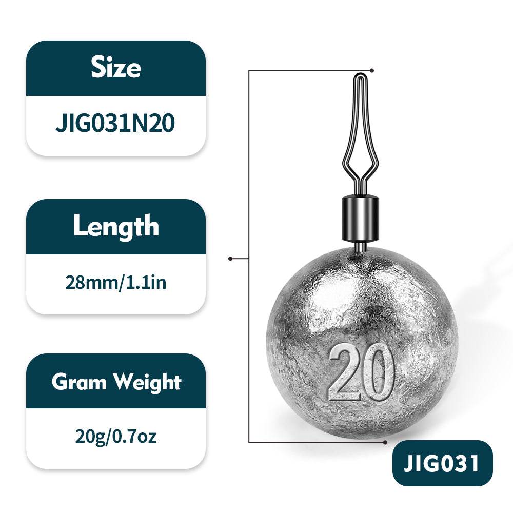 PROBEROSยฎ Reverse Fishing Sinker Counterweight Sinking Round Reverse Fishing Sinker with Swivel Anti-Hanging Bottom Cylindrical Sinker Free Fishing Set 50pcs - Proberos