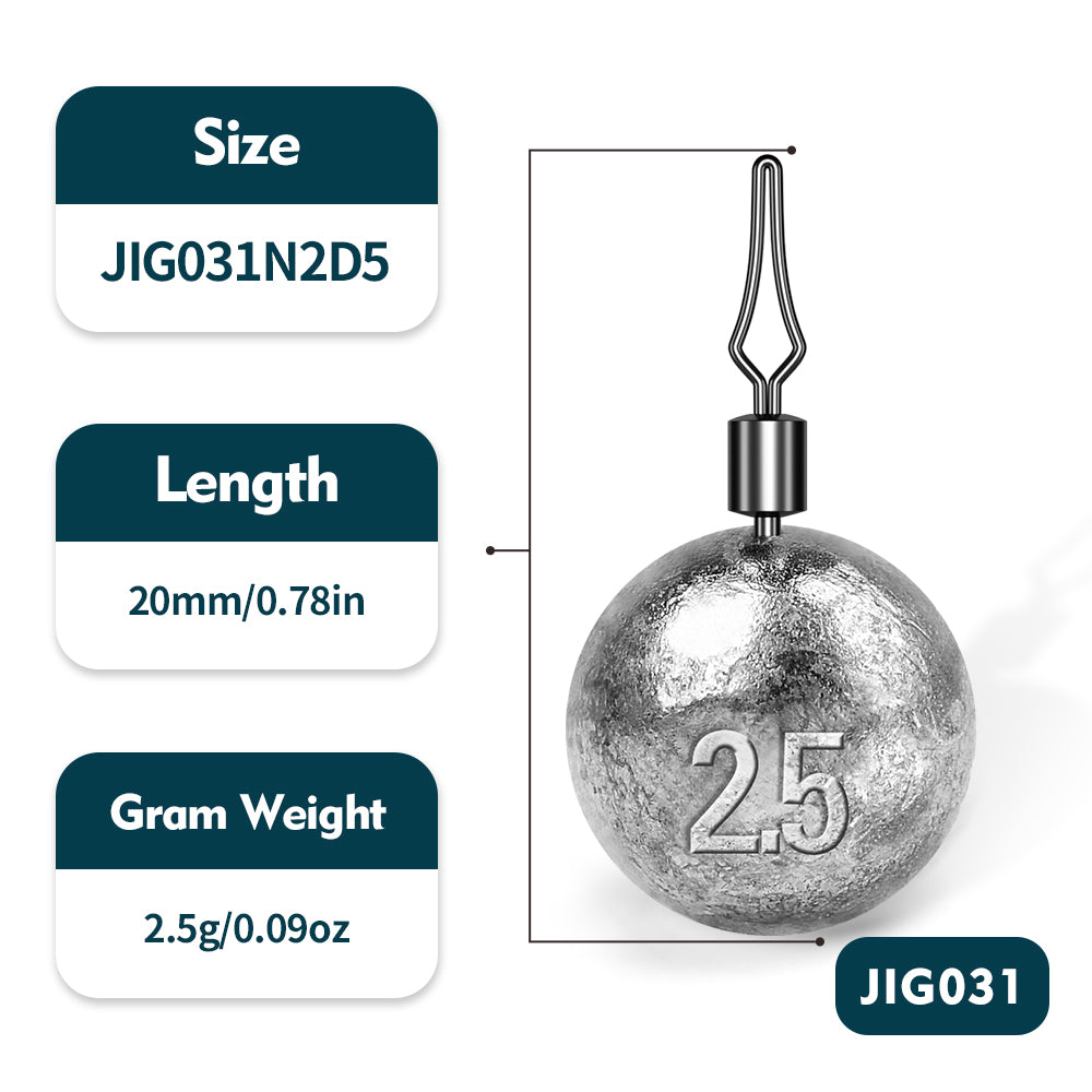 PROBEROS Reverse Fishing Sinker Counterweight Sinking Round Reverse Fishing Sinker with Swivel Anti-Hanging Bottom Cylindrical Sinker Free Fishing Set 50pcs