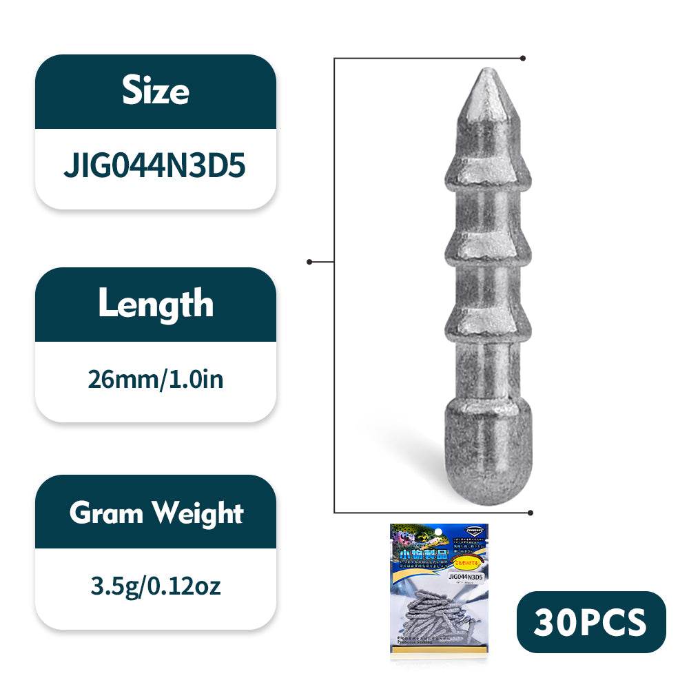 PROBEROS® Tower Plumb Sinker Lure Soft Bait Special Lead Counterweight Root Fishing Reverse Fishing Texas Fishing Set Soft Worm Perch Bait Accessories 100pcs - Proberos