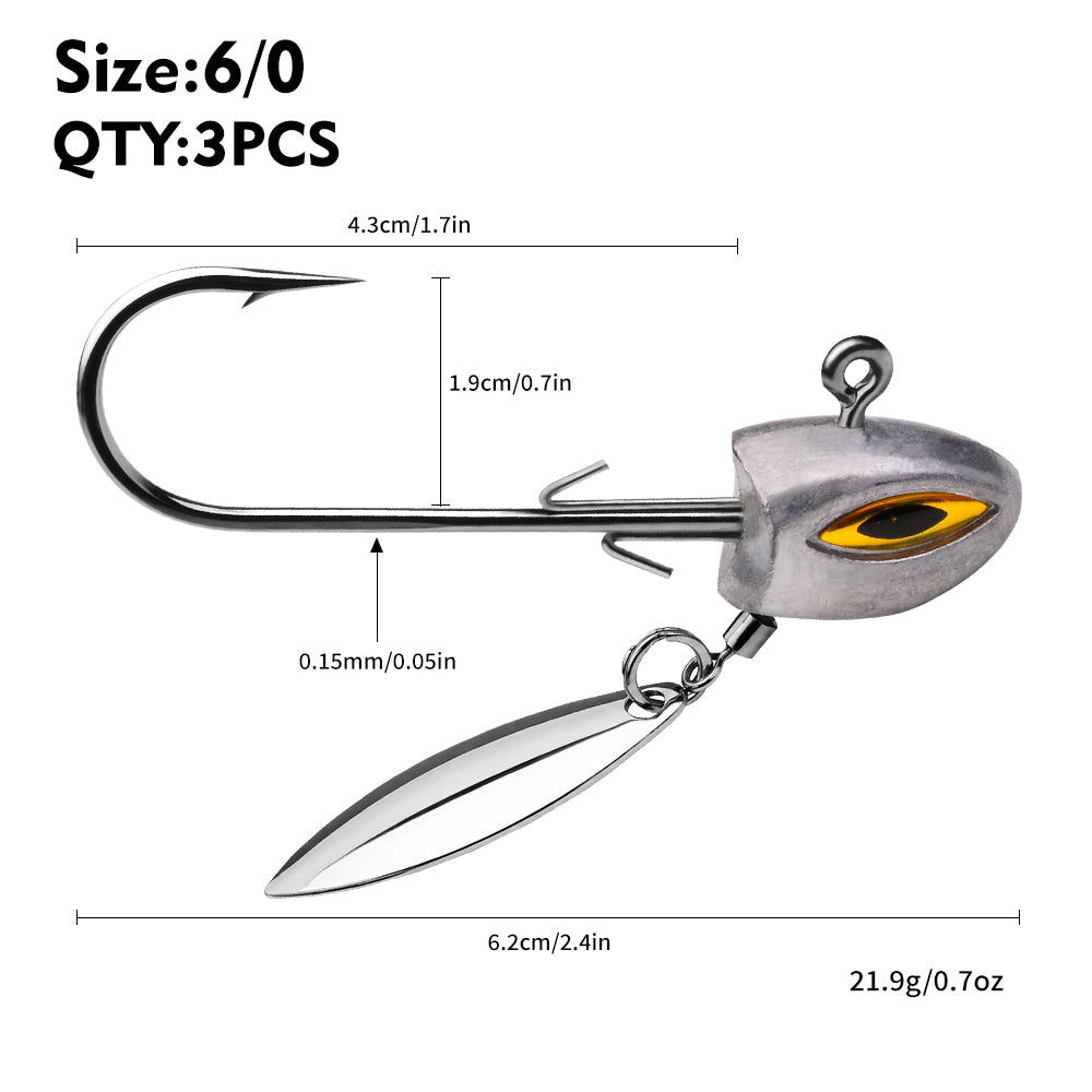 PROBEROS JIG081 Jig Head with Spinner Blade