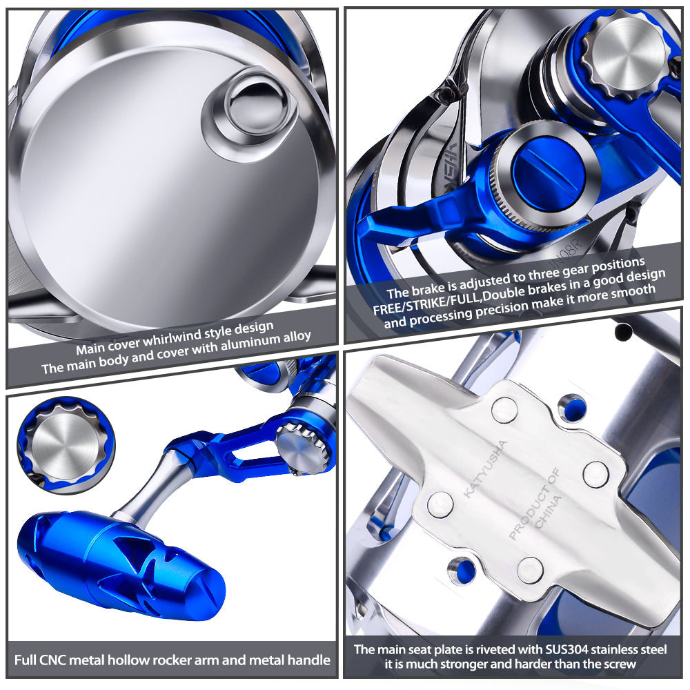 PROBEROS® 🔥"TITAN BRAKE REEL: Triple-Gear Domination Unyielding Saltwater Toughness!"⚙️🎣