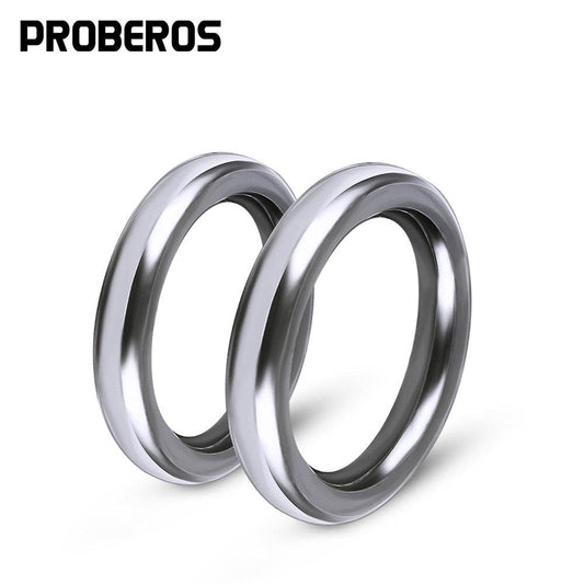 PROBEROS Stainless Steel Single Loop Lure 304SS Flattened Loop Lure Hook O-Ring Solid Single Ring, 50 pcs - Proberos