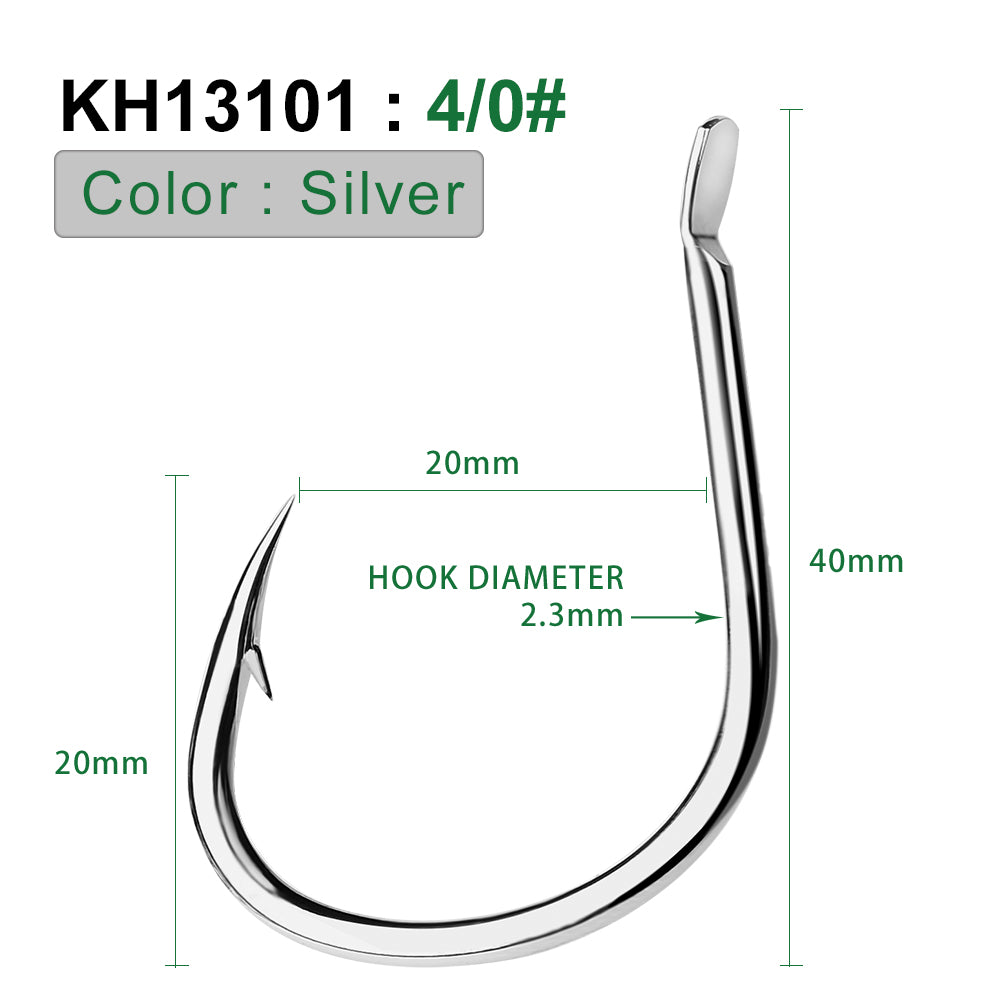 PROBEROS 5package 10Pcs/package Crank Jig Head Fishing Hooks 1/0-5/0# Barbed Single Circle Carp Hooks High Carbon Steel Fishhooks Fishing Tackle