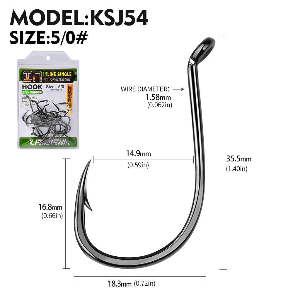 PROBEROS 20 pieces/bag, 5 bags with 100 pieces sold at once High Carbon Steel Slow Jig iron plate Hook Saltwater Jigging Fishing Hook Anzol Fishhook Tackle - Proberos