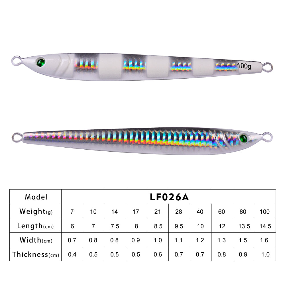 PROBEROS 5PCS 【40g-100g】 Fishing Jig Casting Fishing Jigs Saltwater Jigging Lure