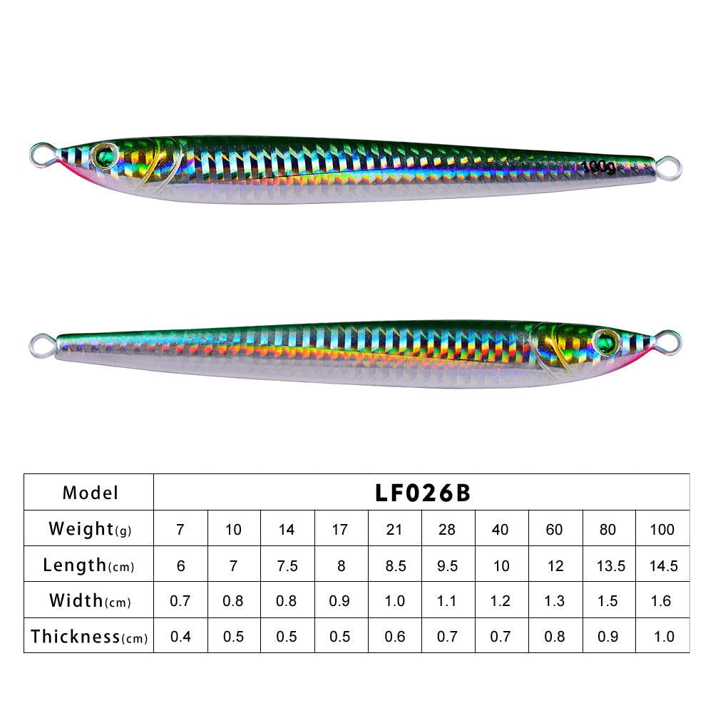PROBEROS 5PCS 【40g-100g】 Fishing Jig Casting Fishing Jigs Saltwater Jigging Lure