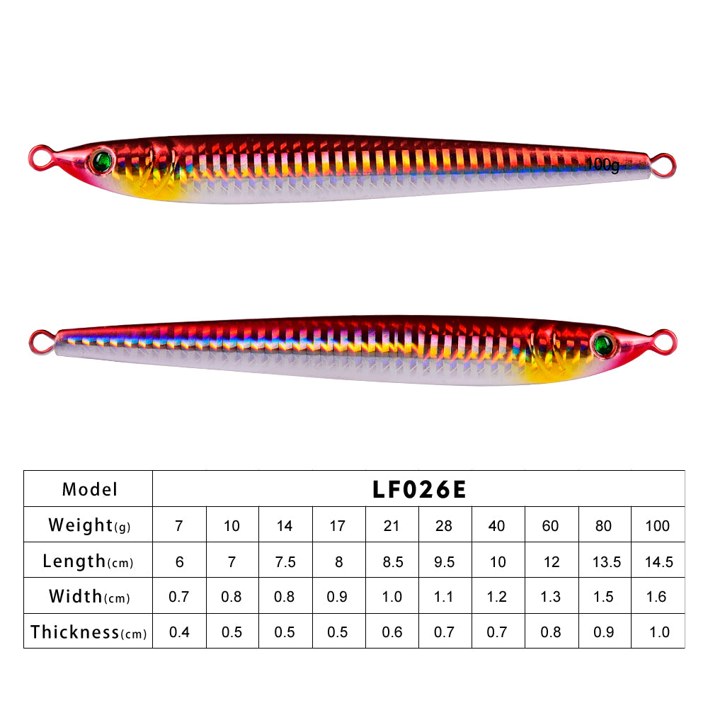PROBEROS 5PCS 【40g-100g】 Fishing Jig Casting Fishing Jigs Saltwater Jigging Lure