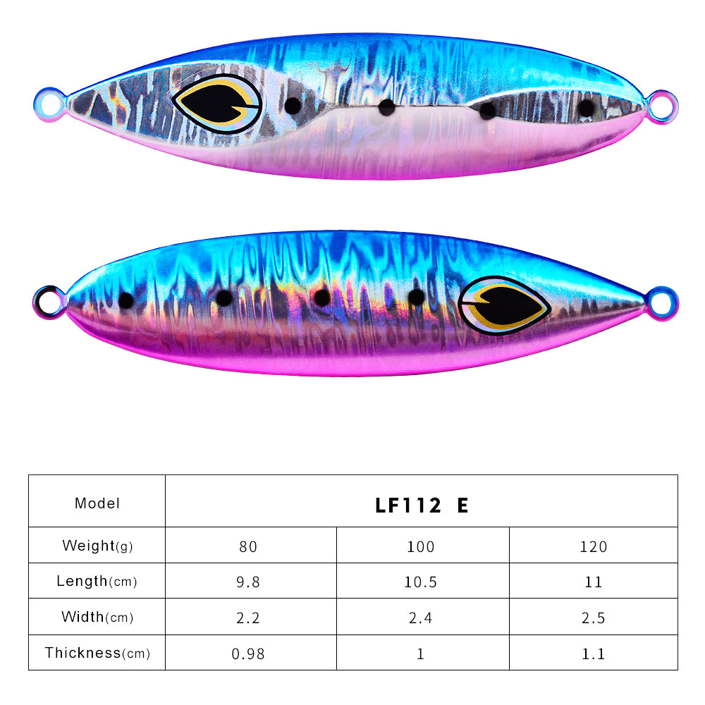 PROBEROS 5PCS Kovové Jig Rybářské návnady 80-120g Kovové rybaření Světelné návnady slané vody Návnady Articulos De Pesca Isca Umělé falešné ryby