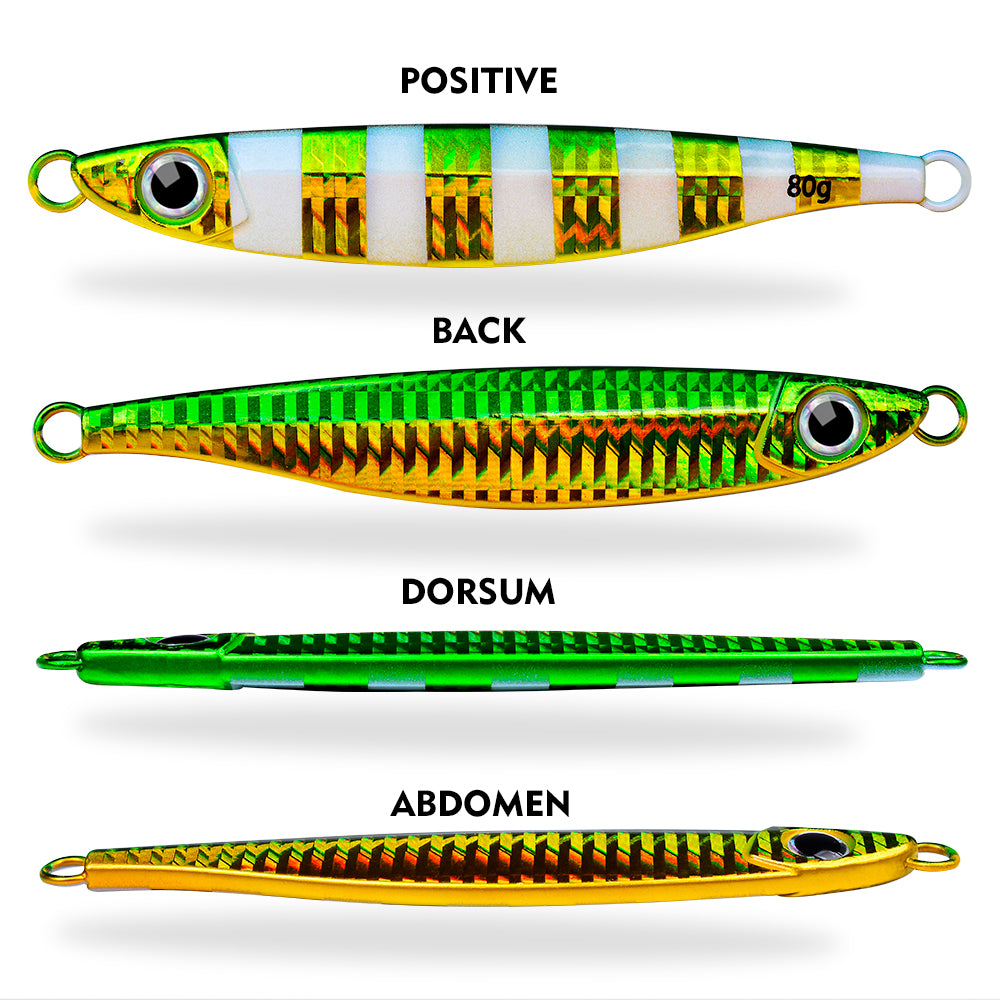 PROBEROS 5pcs Luminous Fishing Lure - Slow Jigging Hard Lure, Iron Plate Fish Design, Realistic Stripes & Marble Patterns, Sunken Throwing Device for Fishing, Fishing Lure