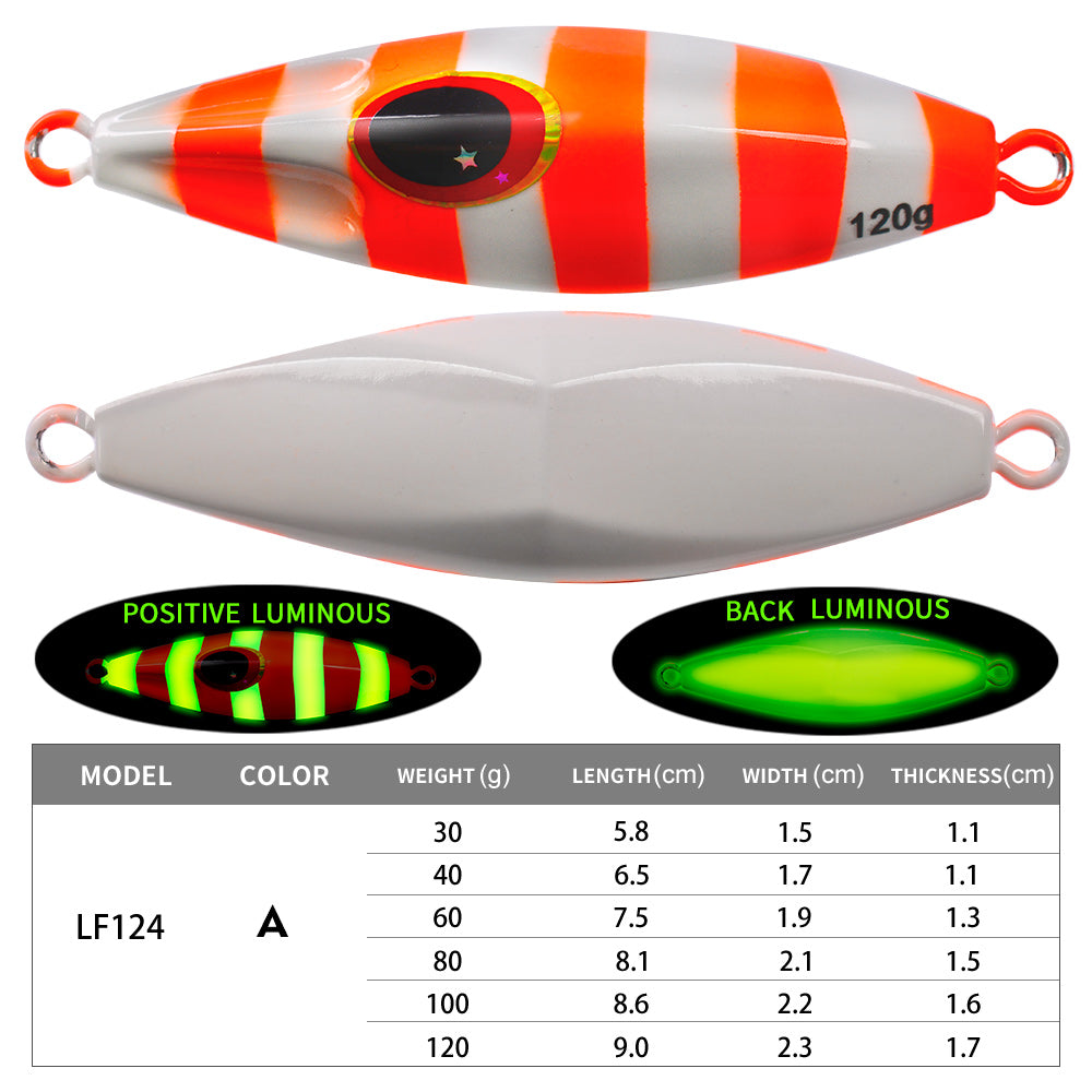 PROBEROS 5PCS Slow Sinking Jigging Fishing Lures - Saltwater Metal Spoon Baits, Assorted Colors, Artificial Hard Bait Tackle for Casting, Casting Jigs | Reflective Fishing Lures | Durable Fishing Tackle, Fishing Bait