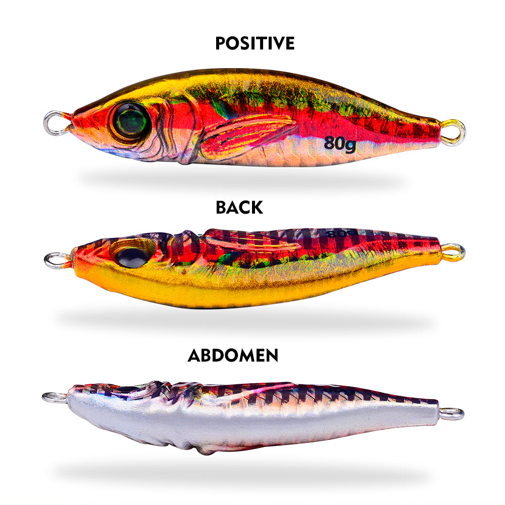 PROBEROS 5pcs Luminous Jigging Lure 30-40-60-80g Metal Jigs Fishing Bait Sea Fishing Jig Spoon Trolling Wobbler Hard Isca Pesca