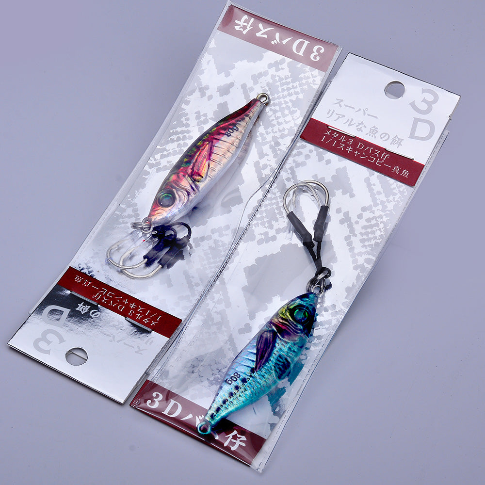 PROBEROS 5pcs Luminous Jigging Lure 30-40-60-80g Metal Jigs Fishing Bait Sea Fishing Jig Spoon Trolling Wobbler Hard Isca Pesca