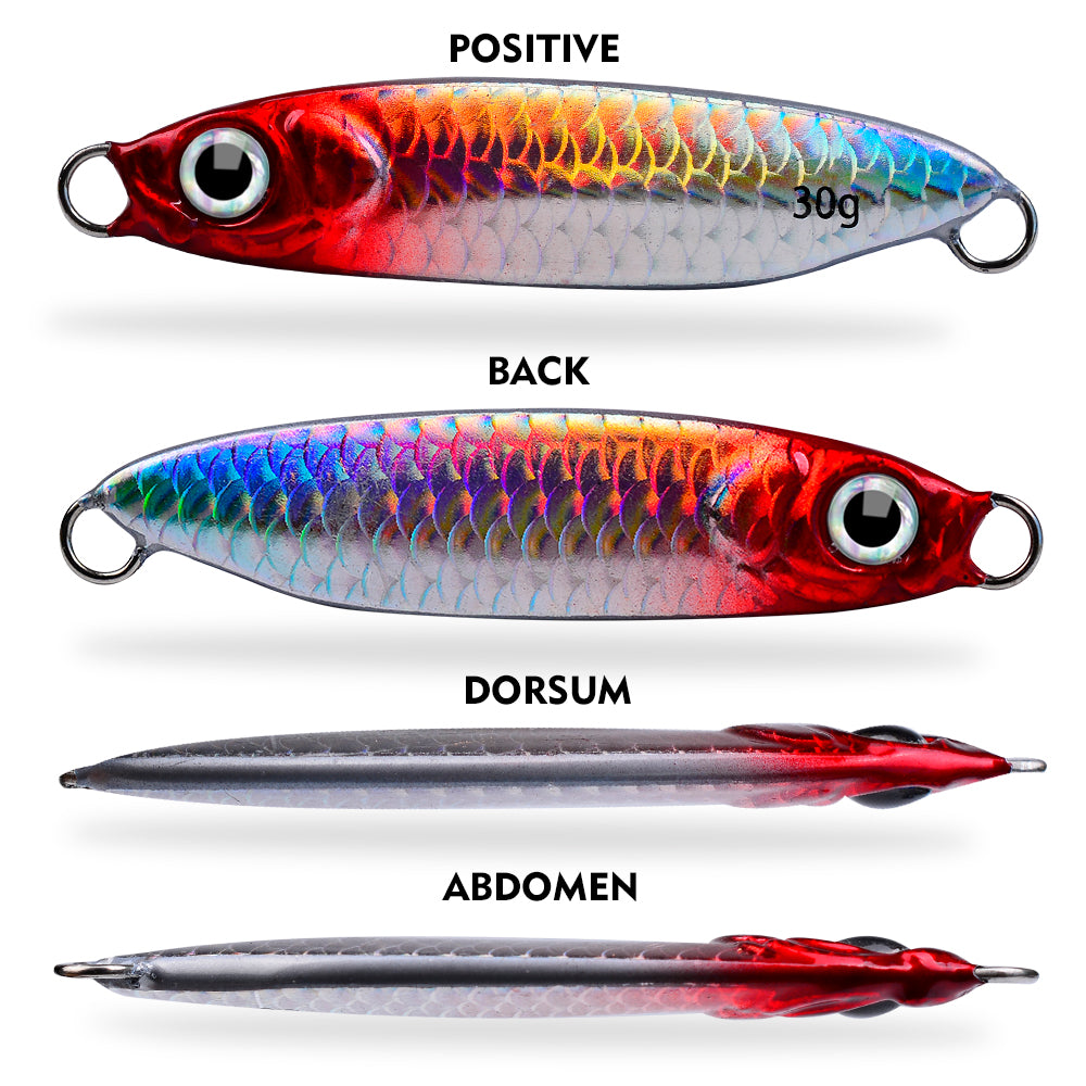 PROBEROS 8pcs Metal Jig Shore Casting Jigging Lure Shore Casting Saltwater Fishing Lure Bait Artificial Bait