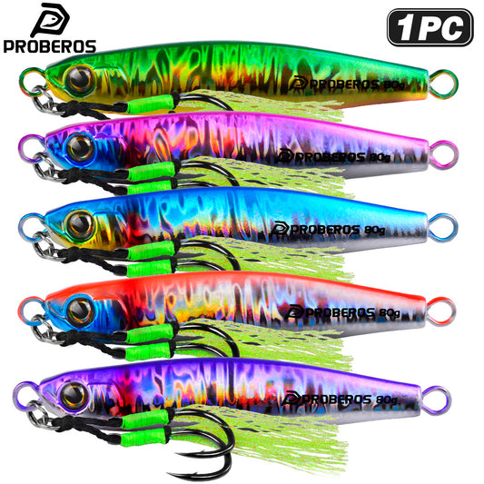 PROBEROS LF180 Micro Jigging Lure (with hooks)Saltwater Fishing Bait 35g-80g