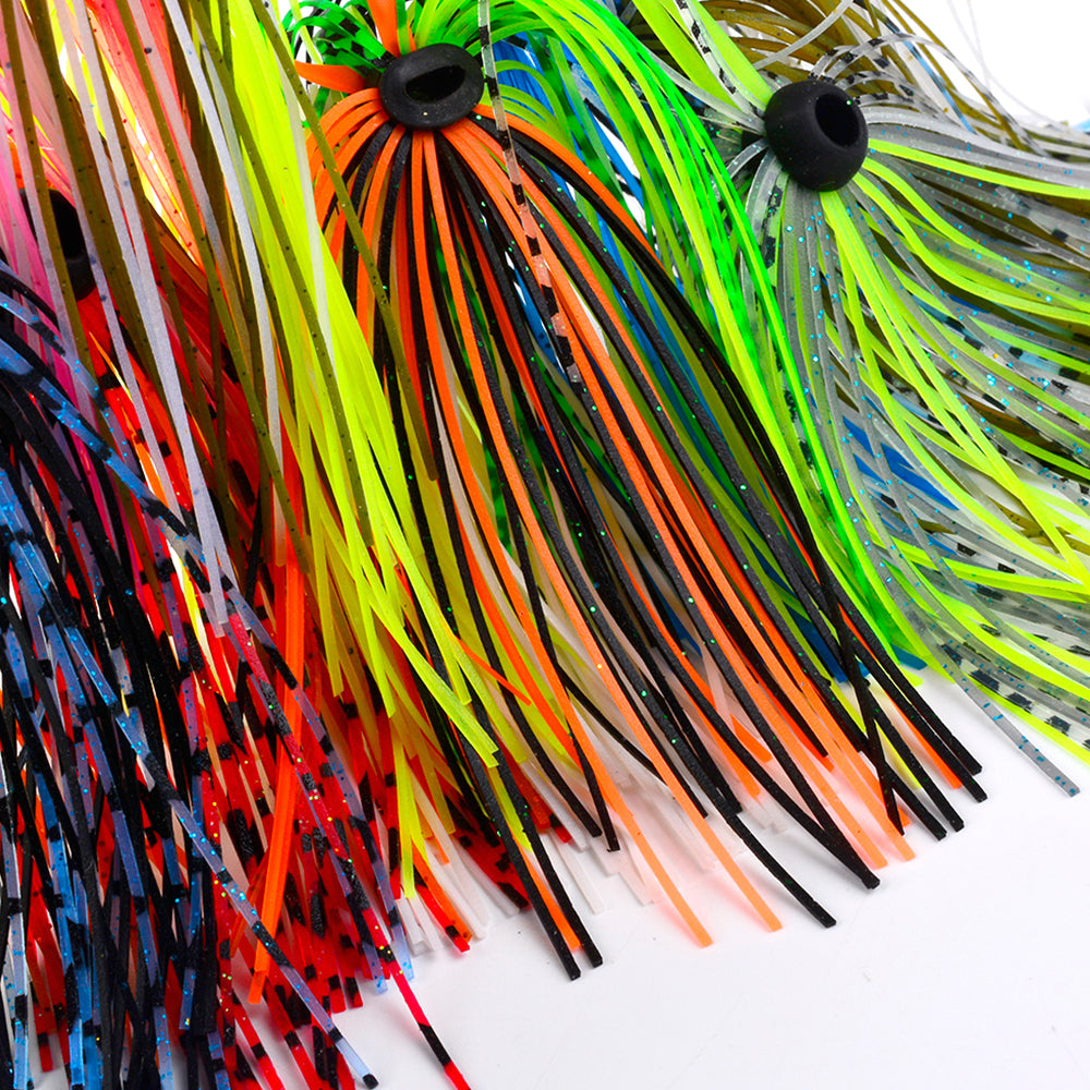 Proberos 10PC Bright Skirted Fishing Lures Ready to Fish Jigs for Quick Catches