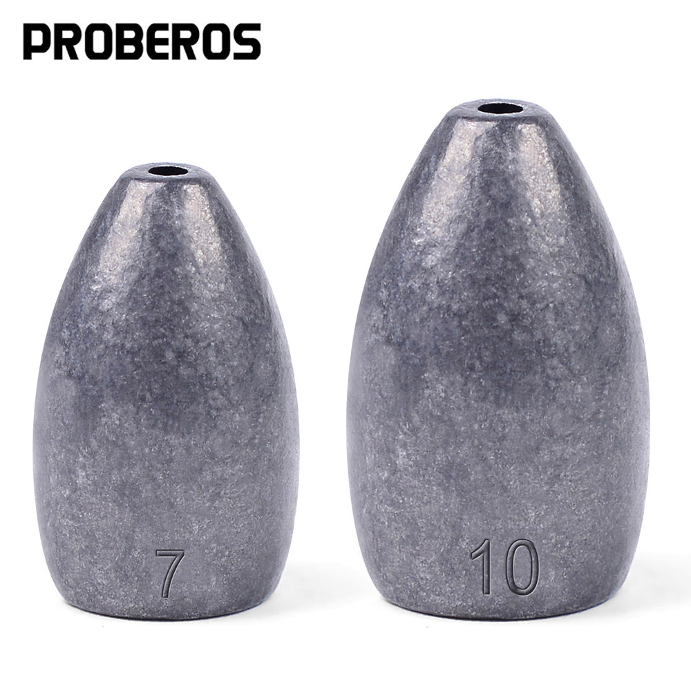 PROBEROS Bullet Lead Lure Accessories Bullet Lead Texas Free Fishing Rig Fishing Anti Hanging Bottom Lure Accessories 100pcs