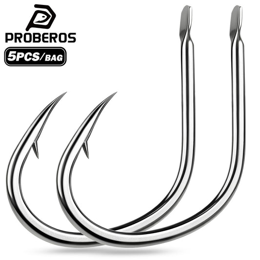 PROBEROS SJ57 Stainless Steel Circle Fishing Hooks, 1/0#-9/0# Heavy Duty Hooks